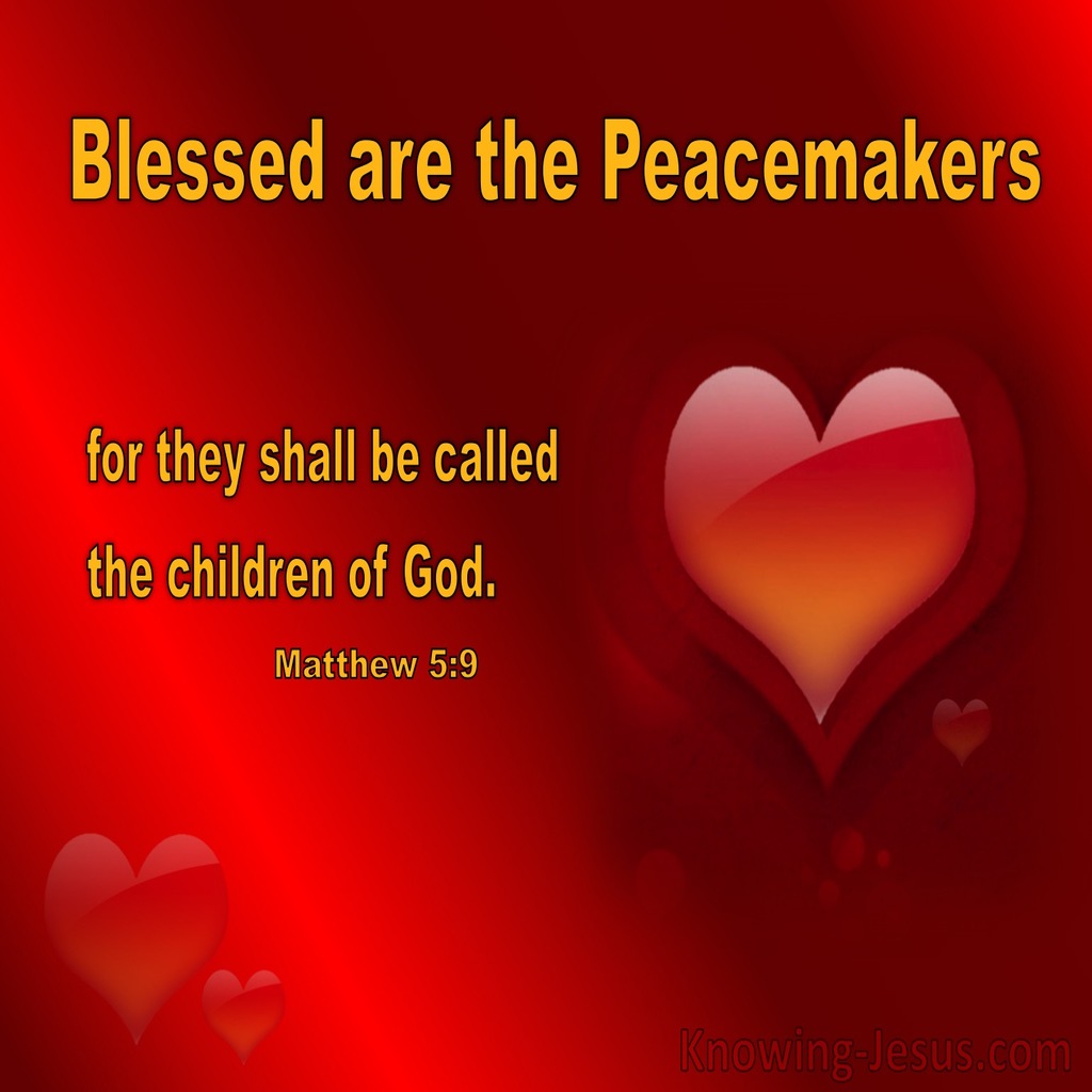 Matthew 5:9 Blessed Are The Peacemakers (yellow)